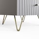 image 6 of Thalia Ribbed 2 Drawer Bedside Table Pair | Grey | Grey