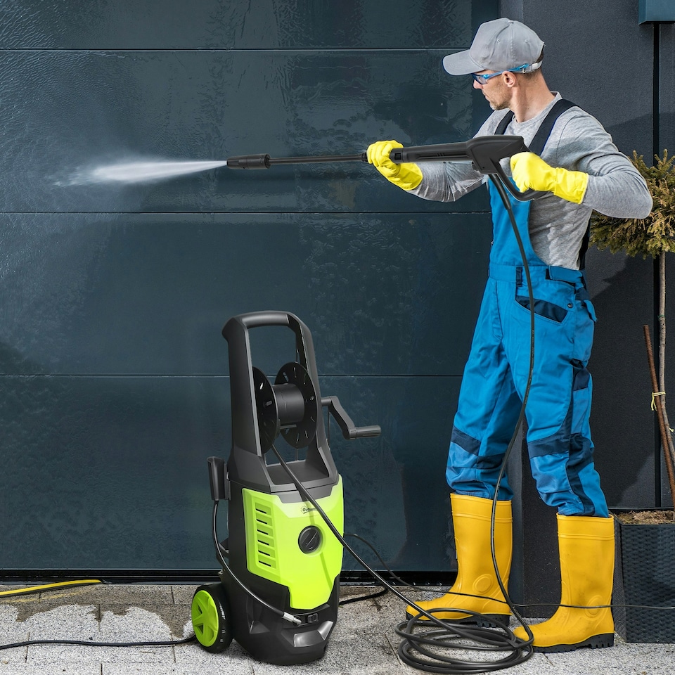 image 1 of Outsunny 2200W Power Washer 170 Bar Pressure with Adjustable Nozzle
