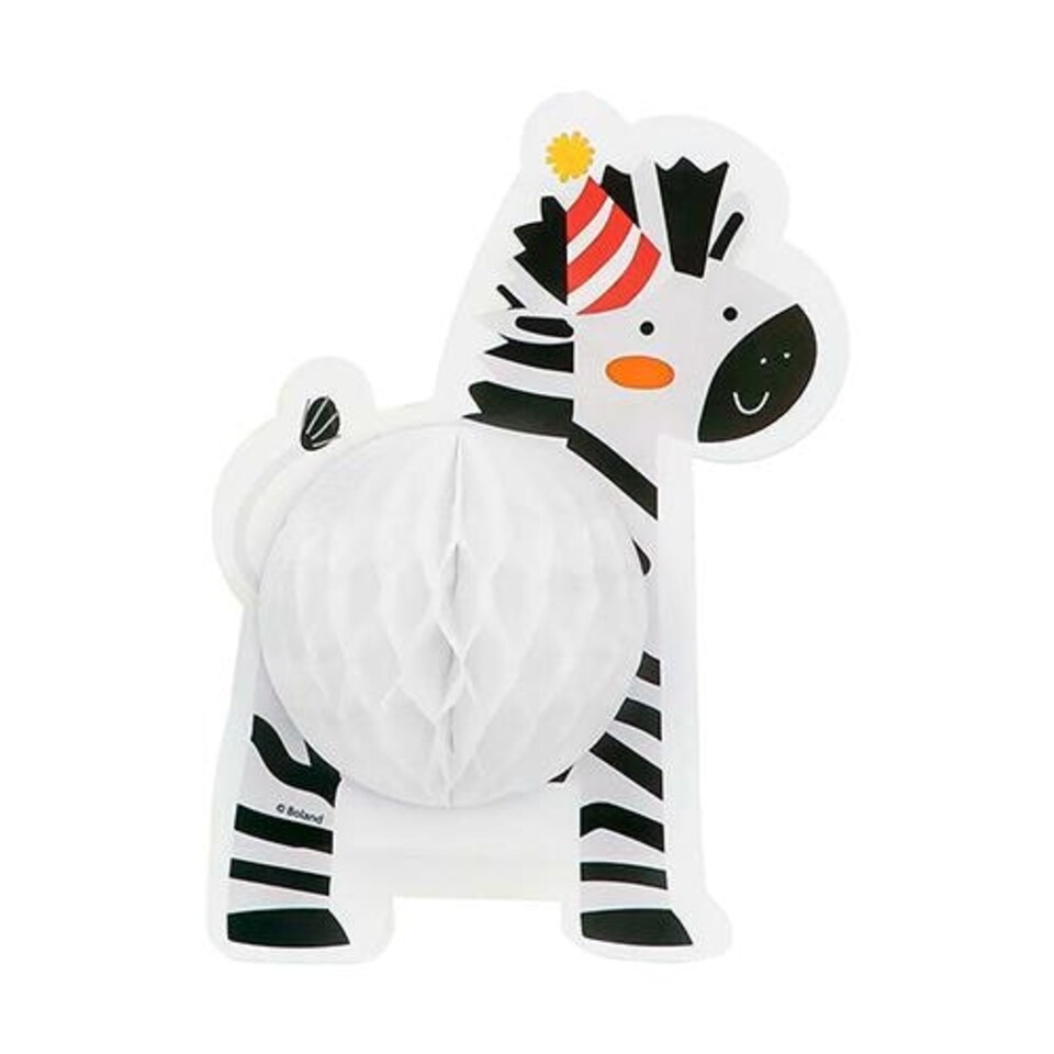 image 1 of Safari Animals Paper Honeycomb Table Decorations - Pack of 4