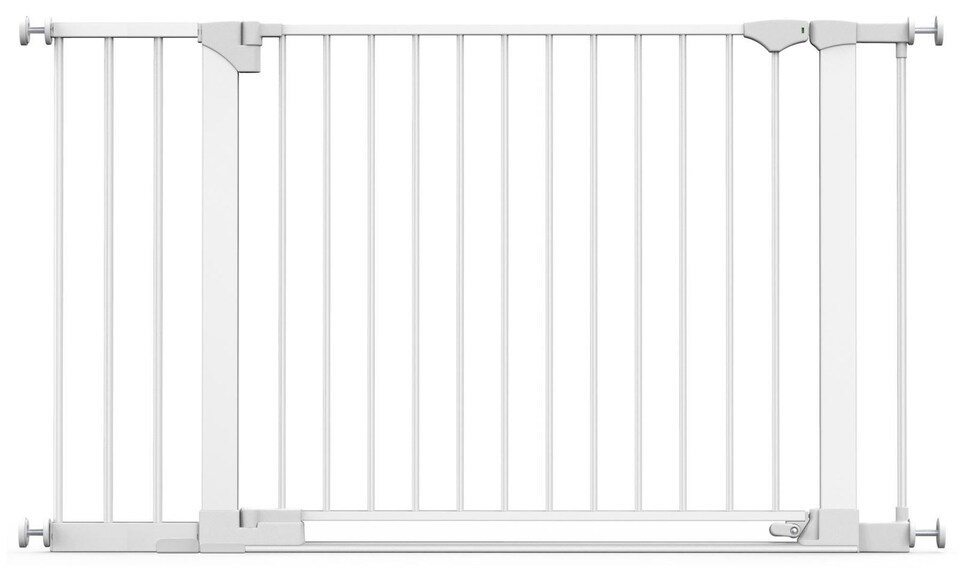 image 1 of Safetots SafeStep Gate, White, 131cm - 138cm, Extra Low Walkthough, 81cm Extra Wide Doorway, Extra Wide Gate for Stairs, Hallways and Doors, Baby and Toddler, Easy Installation