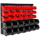 image 1 of Shelving Storage Boxes Small Parts Rack 12 Large 18 Medium Compartments | Black | black | 64 x 17,50 x 38 cm | 1