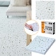 image 1 of NOVECRAFTO Vinyl Floor Tiles Self Adhesive – 12x12in Peel and Stick Flooring for Kitchen, Bathroom & Living Room – White Terrazzo Look with Flecks White | 2.79 sqm