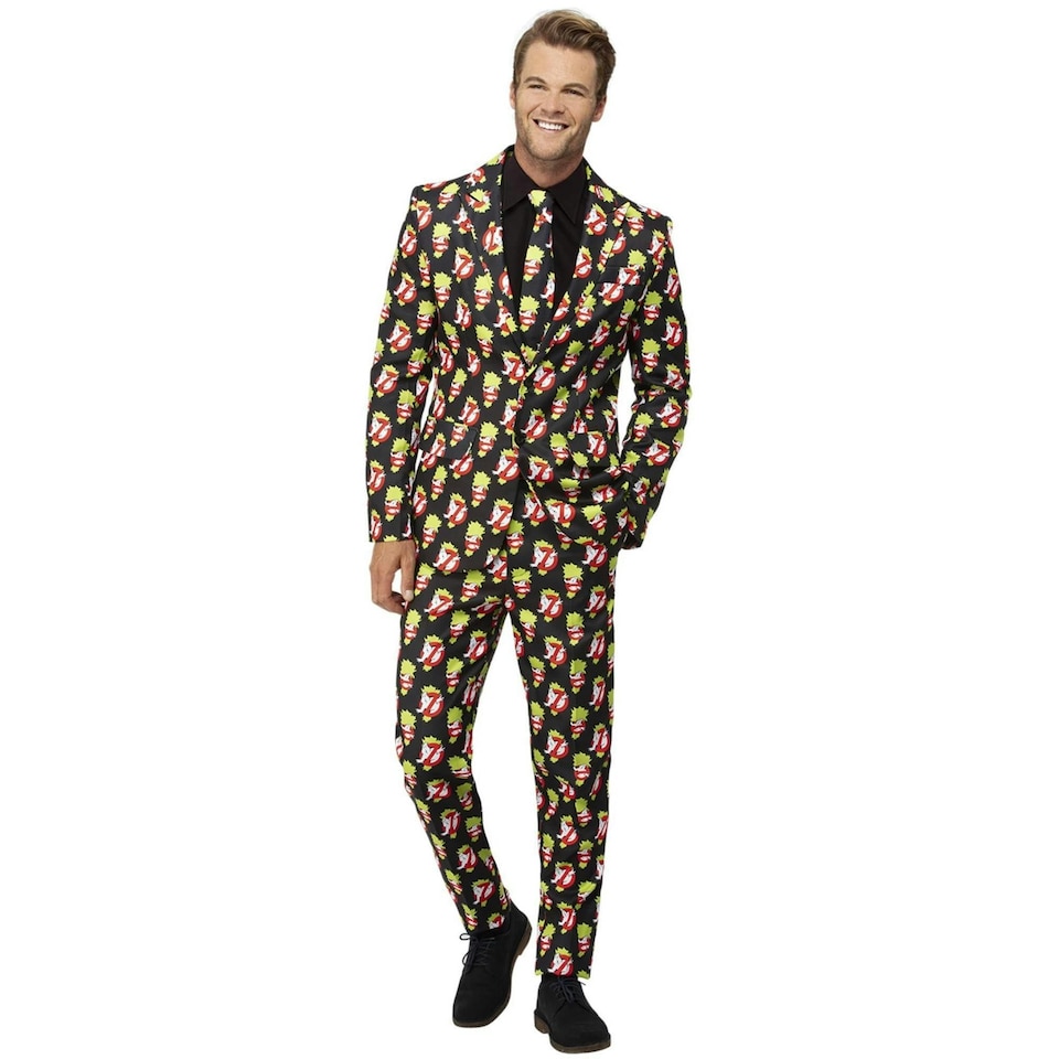 image 1 of Ghostbusters Mens Stand Out Costume Suit Set - Black/Yellow/White - L L