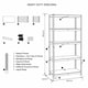 image 4 of Racking Shelf Heavy Duty 5 Tier Garage Shelving Storage Shelves Unit 180x90x40cm Set OF 2