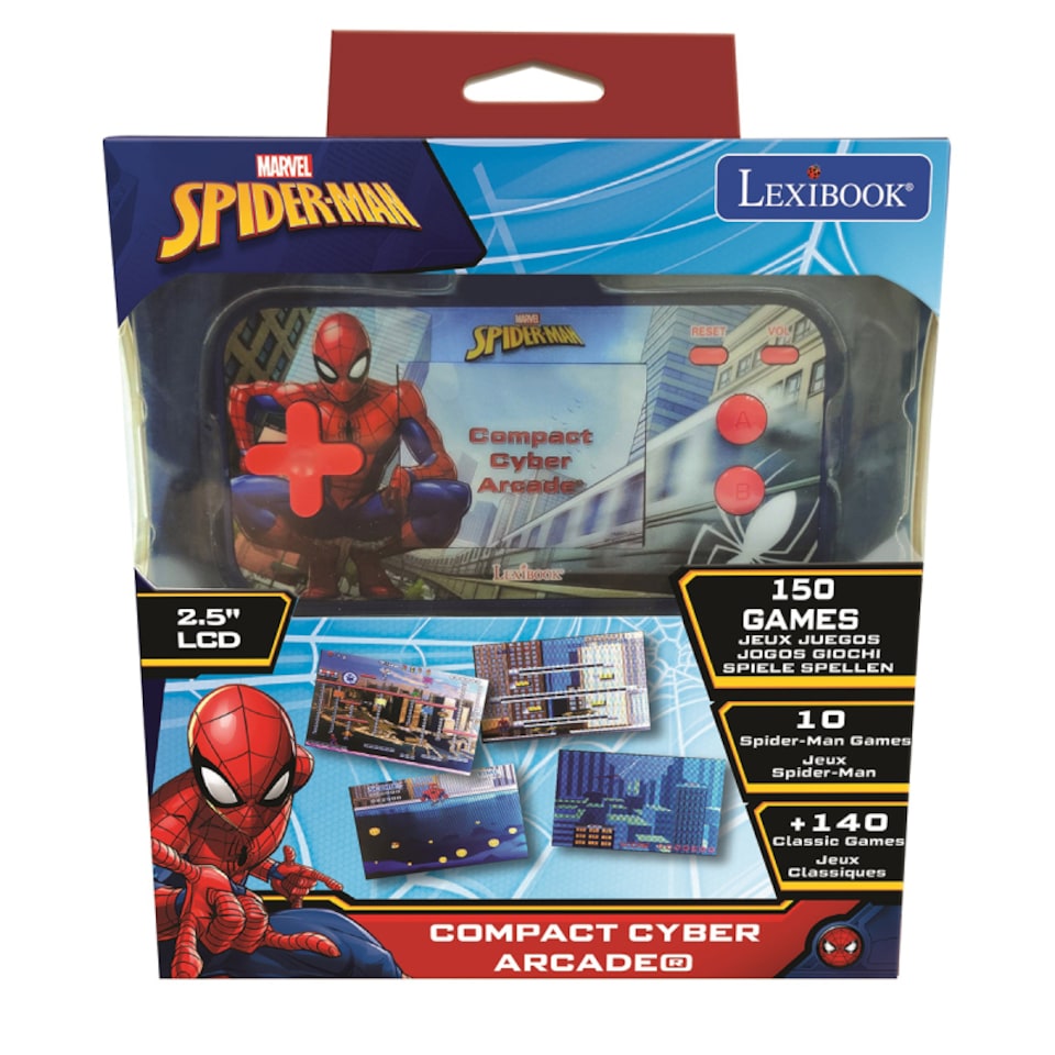 image 1 of Lexibook JL2367SP Spider-Man Handheld Console Compact Cyber Arcade 150 Games