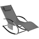 image 1 of Sun Lounger Taya with a Modern Design, Rocking Function and Breathable Surface | Grey | grey | 1