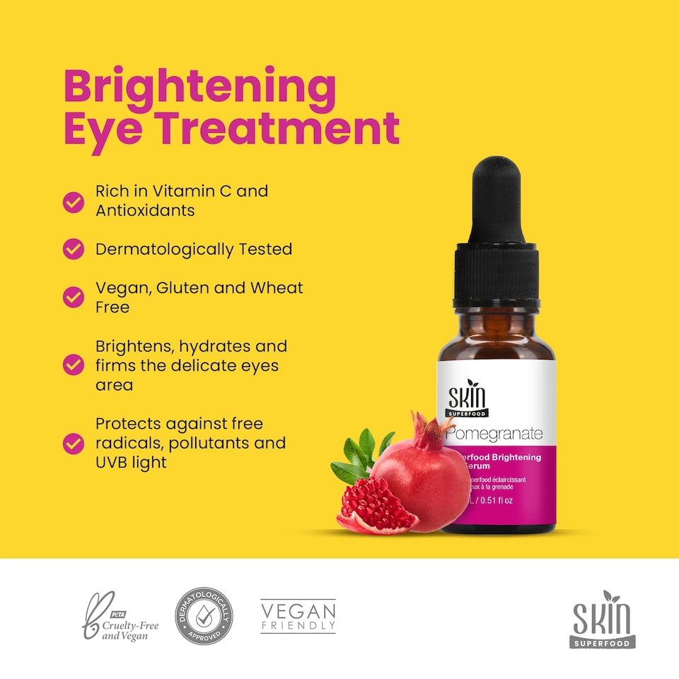 image 1 of Skin Superfood Pomegranate Superfood Brightening Eye Serum 15ml x 2 Duo Set