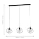image 5 of Helix 3 Light Black Pendant Ceiling Light | Black