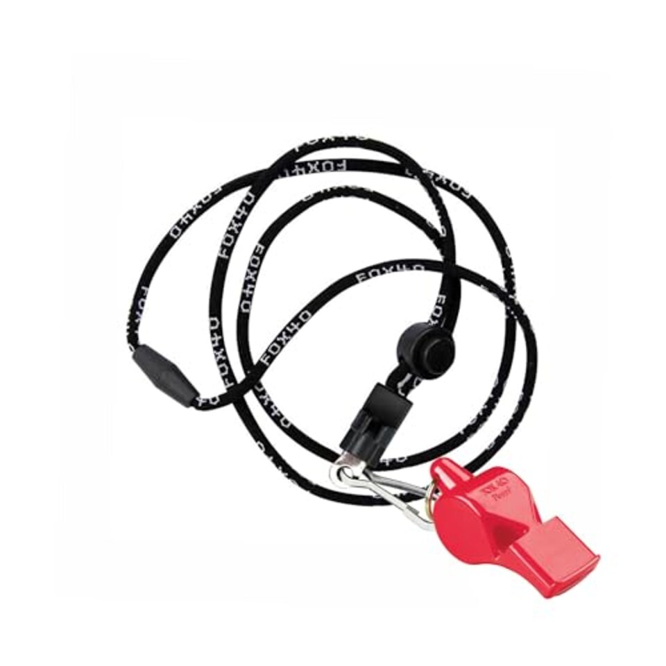 image 1 of Fox 40 Pearl Whistle With Wrist Lanyard Blue, One Size, K-Rey-Fxw105R