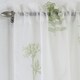 image 2 of Pair of Bracken Green Leaf Print Voile Panels 229 cm (90 inch) Rod Pocket Panels for Bedroom and Living Room