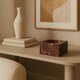 image 1 of Interiors by Premier Large White Marble Pedestal Bowl,High-quality Marble Fruit Bowl, Stain & Odor Resistant Pedestal Bowl Red