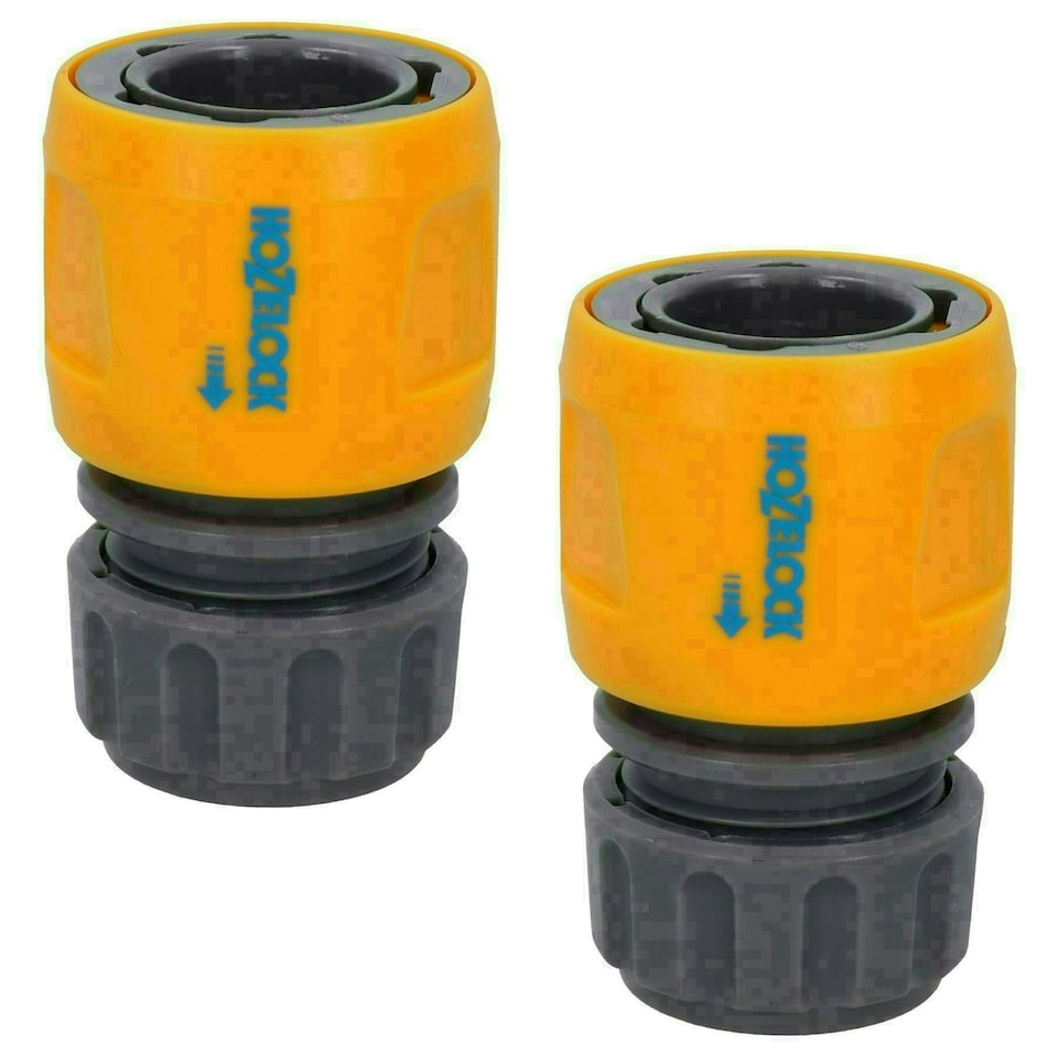 image 1 of Hozelock Quick Release Aqua Water Garden Hose End Pipe Connector Fitting 2pc