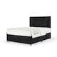 image 1 of Memory Maestro Memory Foam Black Naples Velvet Divan Set And Valencia Headboard Single