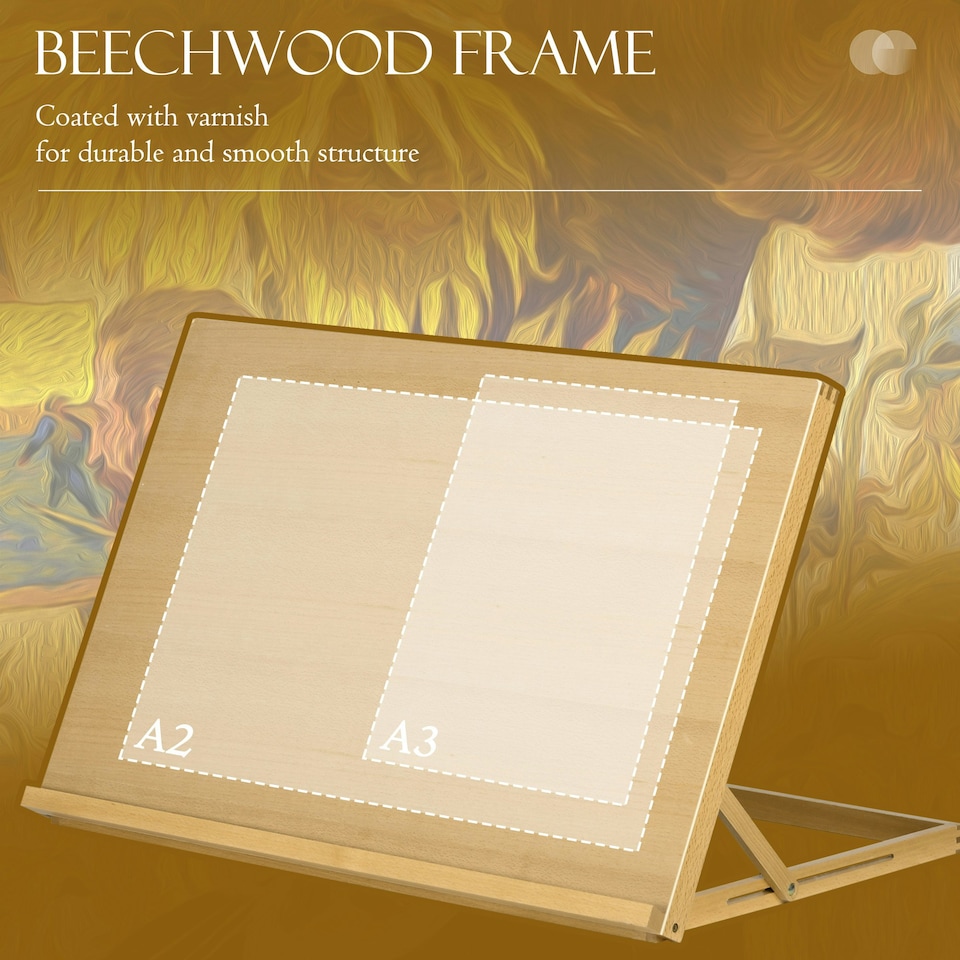 image 1 of Vinsetto Desktop Table Easel Adjustable Table Top Easel for Adults Beginners