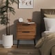 image 2 of Fuji 2 Drawer Compact Bedside Cabinet in Carini Walnut (Ready Assembled) | Brown | Carini Walnut