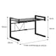 image 4 of Living and Home 1 Tier Expandable Microwave Oven Rack | Black | 1 Tier
