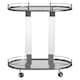 image 1 of Interiors by Premier Metallic Frame Drinks Trolley, Sleek Gold & Black Bar Serving Cart, Functional Two‑Tier Beverage Trolley Black