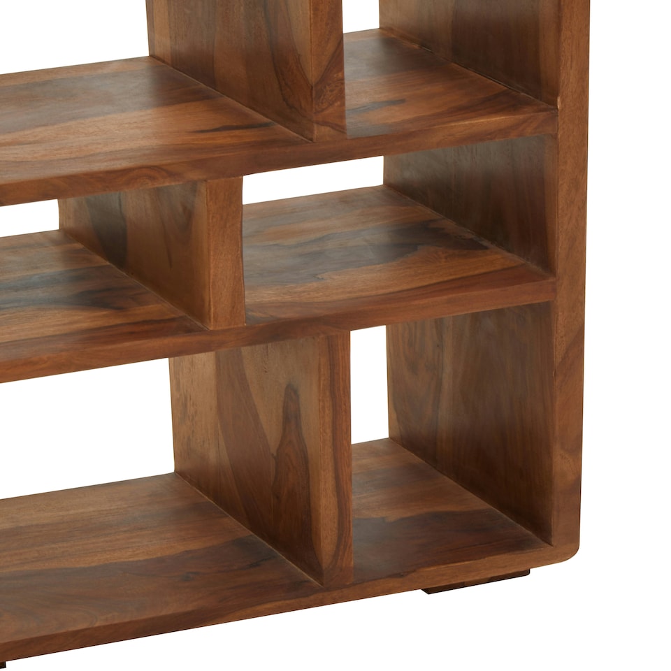 image 1 of Interiors by Premier Sheesham Wood Shelf Unit Brown