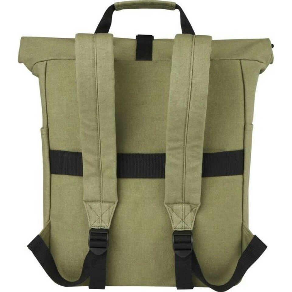 image 1 of Joey Roll Top Canvas 15L Laptop Backpack - Olive - One Size