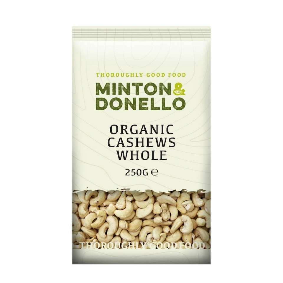 image 1 of Minton & Donello Organic Whole Cashews 6 x 250g