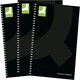 image 2 of Pack of 3 A5 Black Polypropylene Wirebound Books