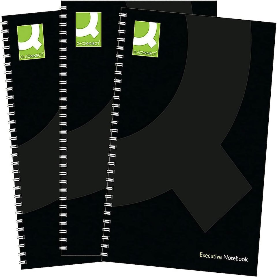 image 1 of Pack of 3 A5 Black Polypropylene Wirebound Books