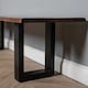 image 5 of Solid Mango Wooden Live Edge Dining Hall Shoe Bench  Dark Oak Finish Metal 45cm High x 155cm Wide x 40cm Deep