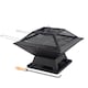 image 4 of SQUARE FIRE PIT BBQ GRILL HEATER OUTDOOR GARDEN FIREPIT BRAZIER PATIO OUTSIDE