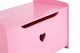 image 5 of Orsina Pink Heart Wooden Storage Bench Seat, Fun and Functional Wooden Storage Box with Seat, Pink Toy Storage