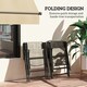 image 4 of Outsunny 2PCS Folding Chair w/ Breathable Mesh Fabric Seat, Black Black | 4 pcs