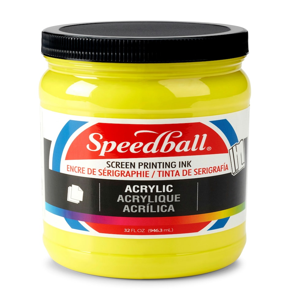 Speedball Acrylic Screen Printing Ink, Process Yellow, 32oz