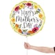 image 2 of Happy Mother's Day Floral Wreath Round Foil Helium Balloon 46cm / 18 in | Multi