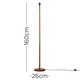 image 6 of ValueLights Modern Dark Wood Floor Lamp Base | Brown