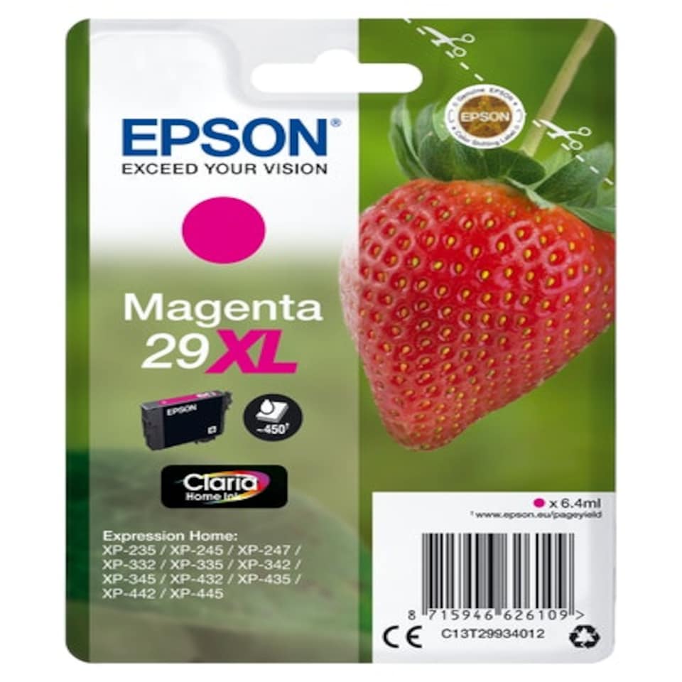 image 1 of EPSON 29XL Magenta Original Ink Cartridge Pink