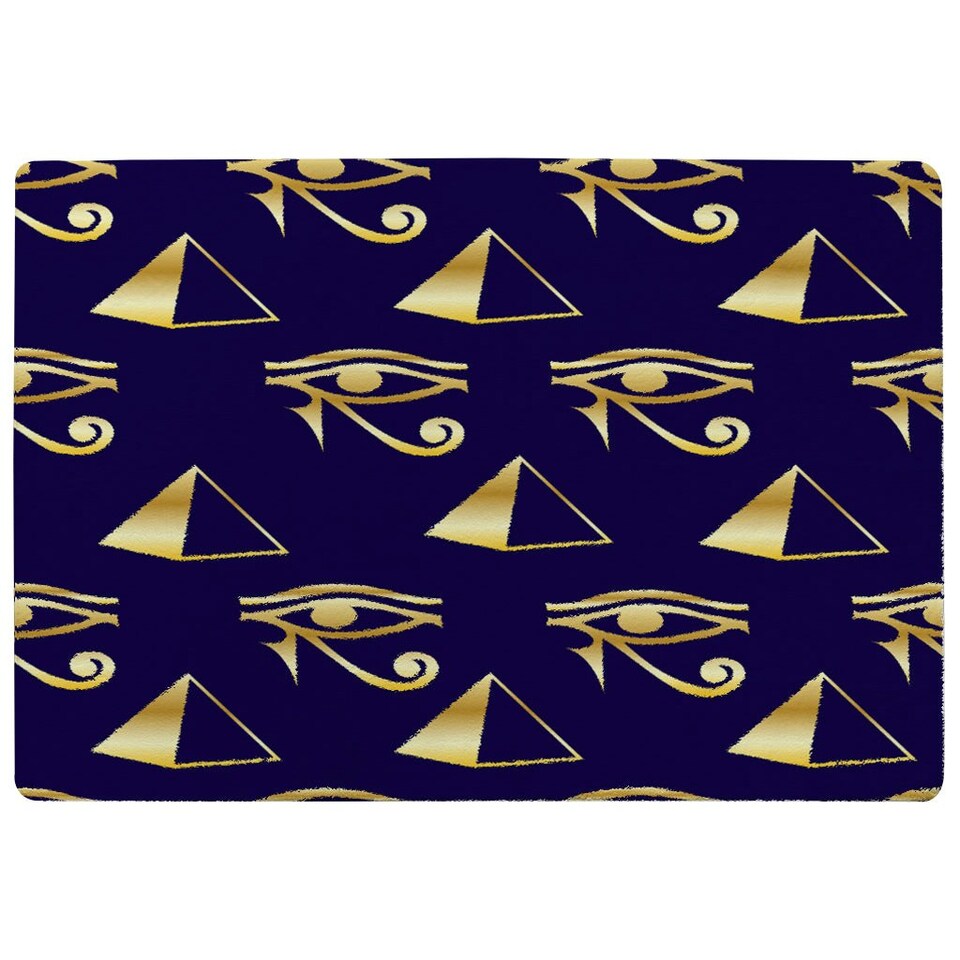 image 1 of Gold Pyramid & Eye Of Horus (Rug) Gold | XL: 160x230cm