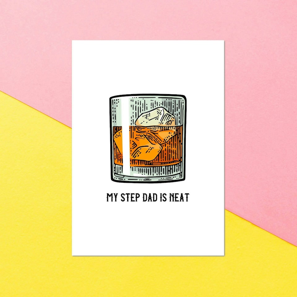 My Step Dad Is Neat Greetings Card