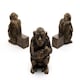image 1 of Chimpanzee Plant Pot Feet - Set of 3 - L9.5 x W6.5 x H9 cm Grey