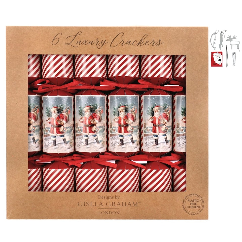 Gisela Graham Christmas Nostalgic Santa Claus Christmas Crackers