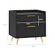 image 3 of HOMCOM Bedside Table with 2 Drawers for Bedroom, Living Room, Black
