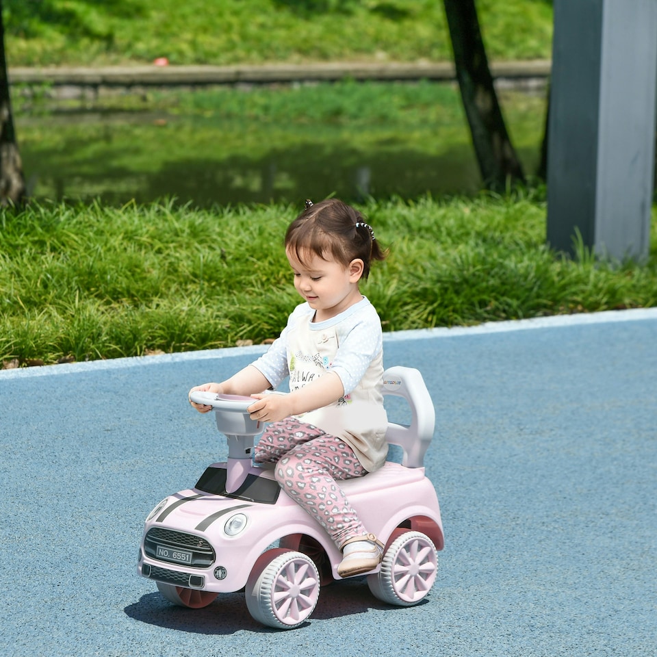 image 1 of AIYAPLAY Ride On Car Foot To Floor Sliding Car w/ Air Horn - Pink