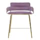 image 4 of Interiors by Premier Tamzin Pink Velvet Bar Chair Pink