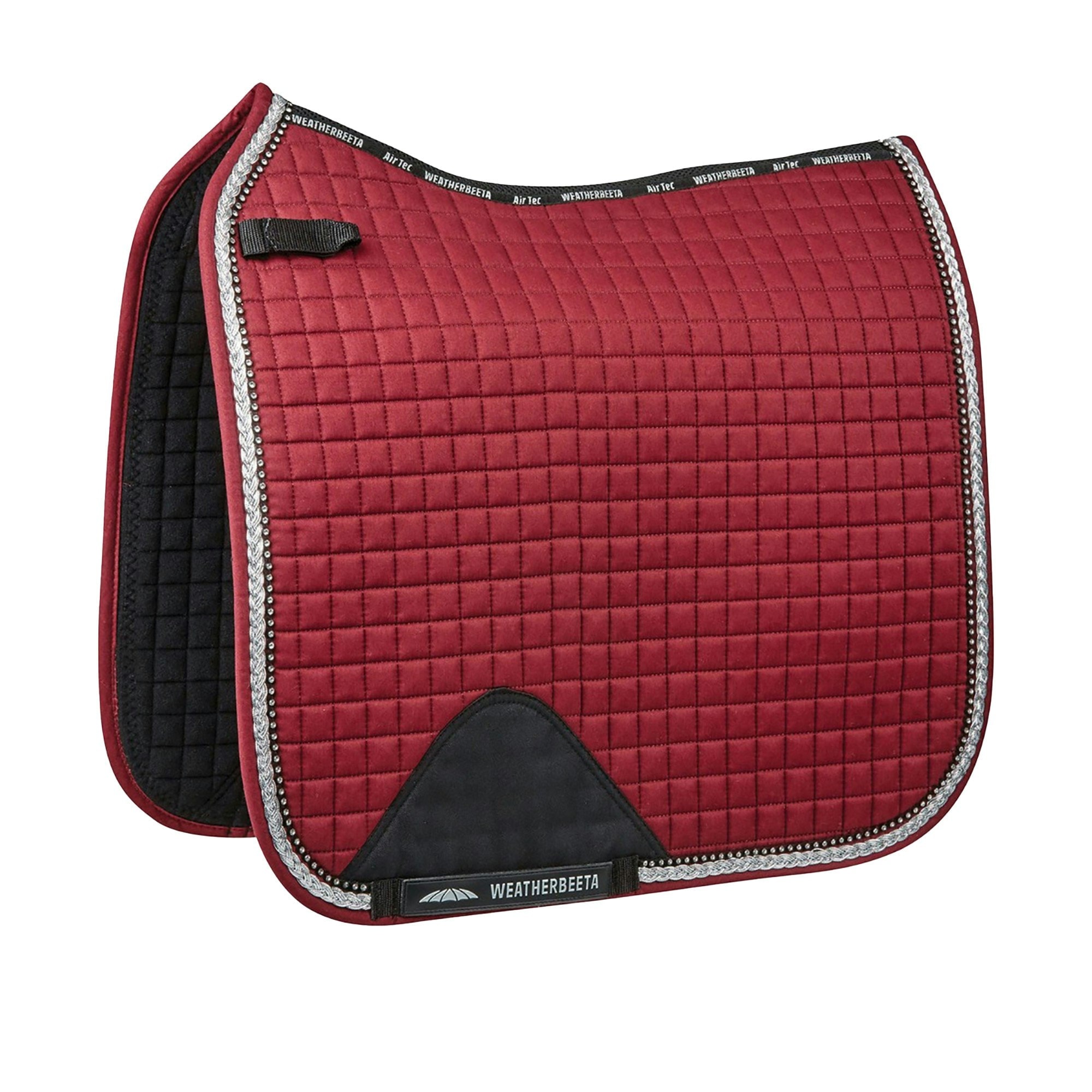 Weatherbeeta Prime Bling Dressage Saddle Pad For Horses - Maroon - Pony