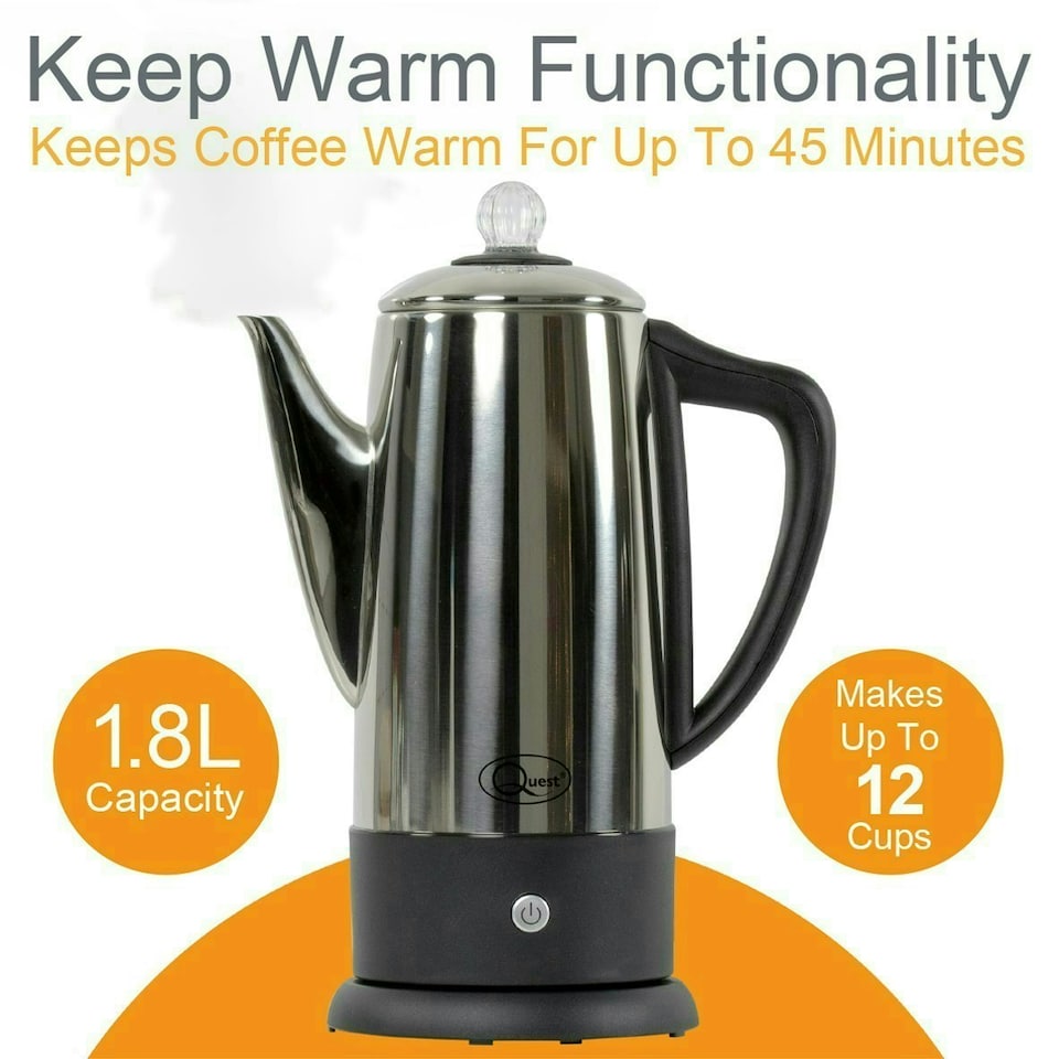 image 1 of Quest 1.8L Electric Coffee Percolator