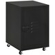 image 1 of HOMCOM Bedside Table, Rolling End Side Table, Mobile Storage Cabinet Black