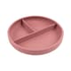 image 1 of Tiny Dining Baby Divided Silicone Suction Plate - Dusty Rose Pink