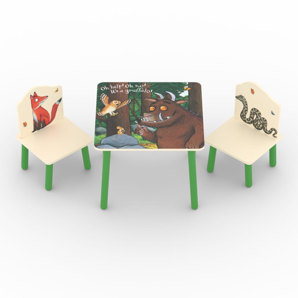 image 1 of Gruffalo Table & 2 Chairs - MDF - Wood - L50 x W50 x H48.5 cm