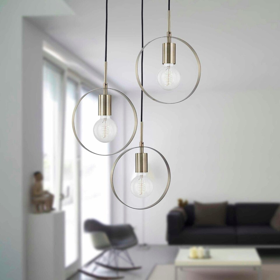 image 1 of First Choice Lighting Hailey Brushed Gold Cluster 3 Light Gold