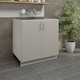 image 2 of JD Greta Adjustable Legs Kitchen Sink Unit 800mm Cabinet With Doors - Cashmere Matt