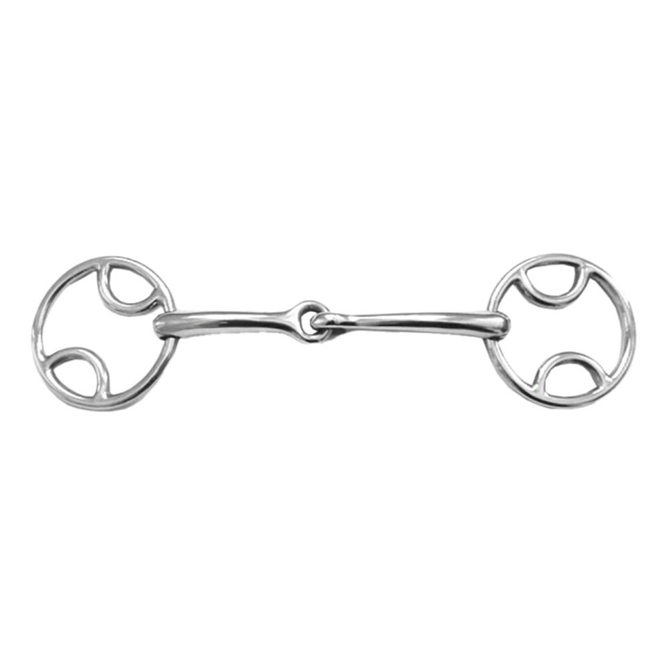 Shires Jointed Horse Bevel Bit - Silver - 55mm x 4mm x 12mm