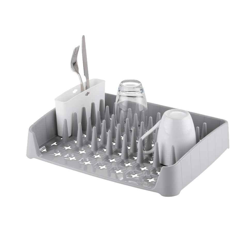 image 1 of Minky Dish Rack (Grey) & Caddy (White) Grey
